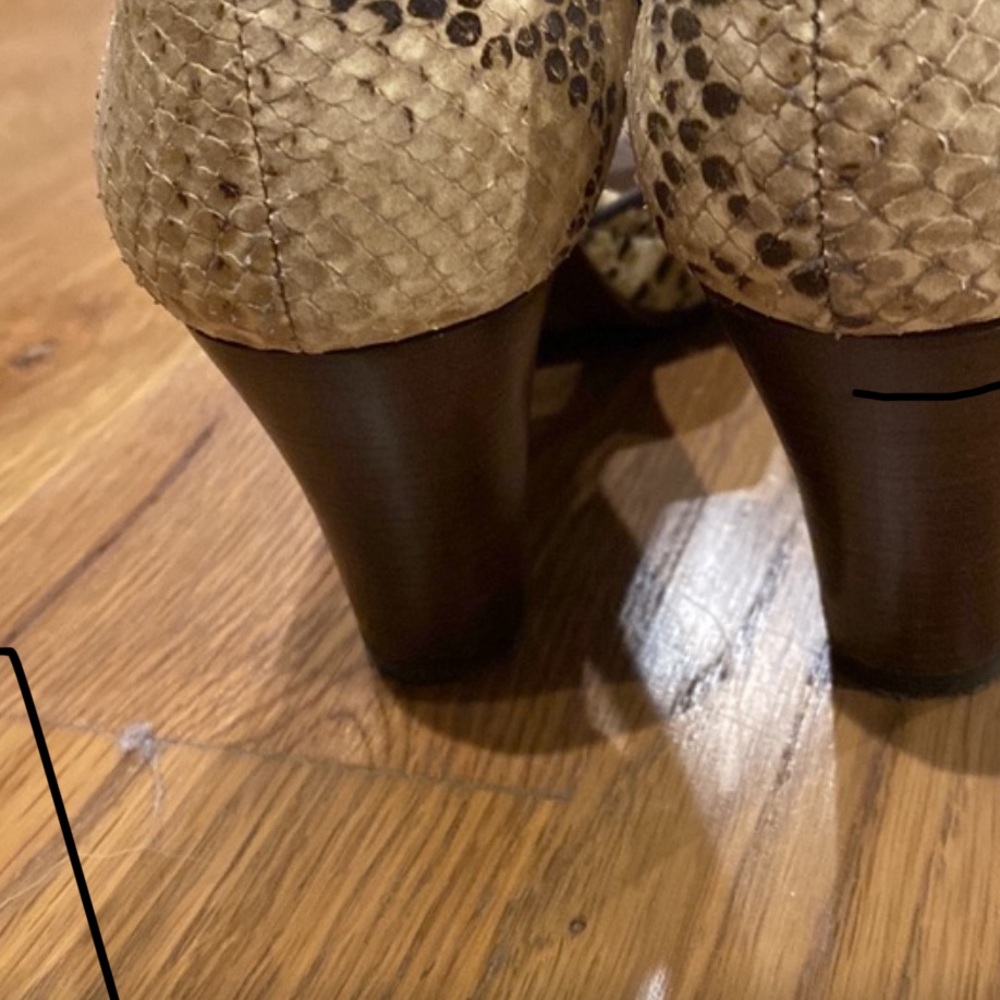 Chie Mihara// Snakeskin Platform Heels, Size 37 - image 7